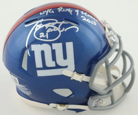 Tiki Barber Signed New York Giants Mini Helmet "NYG Ring of Honor 2010"(Beckett)