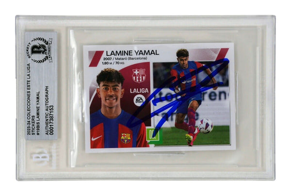 Lamine Yamal Signed 2023-24 Panini Este La Liga Rookie Sticker - BGS Authentic