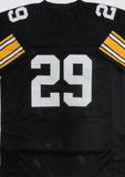 Steelers BARRY FOSTER Signed Custom Replica Black Pittsburgh Jersey AUTO - BAS