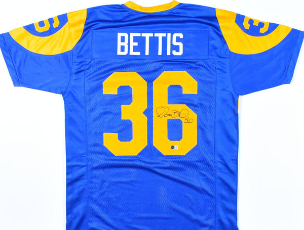 Jerome Bettis Autographed Blue Pro Style Jersey - Beckett W Hologram