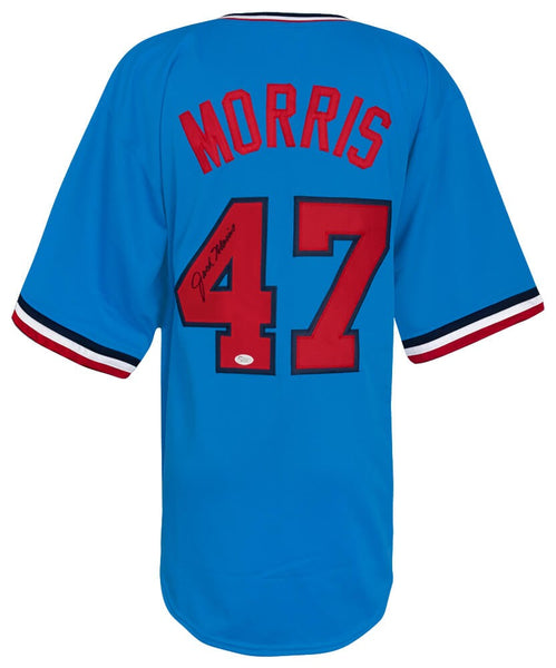 Jack Morris (TIGERS) Signed Grey Custom Baseball Jersey - (JSA COA)