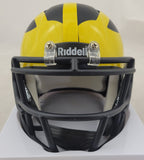 LUKE SCHOONMAKER SIGNED MICHIGAN WOLVERINES SPEED MINI HELMET BECKETT COA
