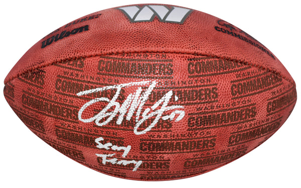 TERRY McLAURIN SIGNED WASHINGTON COMMANDERS WILSON DUKE SHOWCASE FOOTBALL BAS