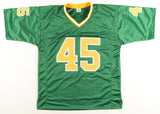 Rudy Ruettiger Signed Notre Dame Irish Career Stat Jersey "Never Quit" (Beckett)