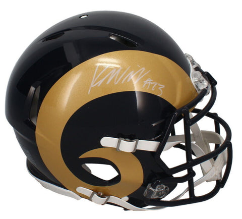 Kyren Williams Autographed Rams Throwback Authentic Speed Helmet Beckett