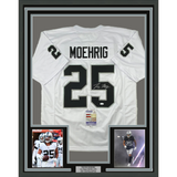 Framed Autographed/Signed Trevon Moehrig 33x42 LV Oakland White Jersey JSA COA