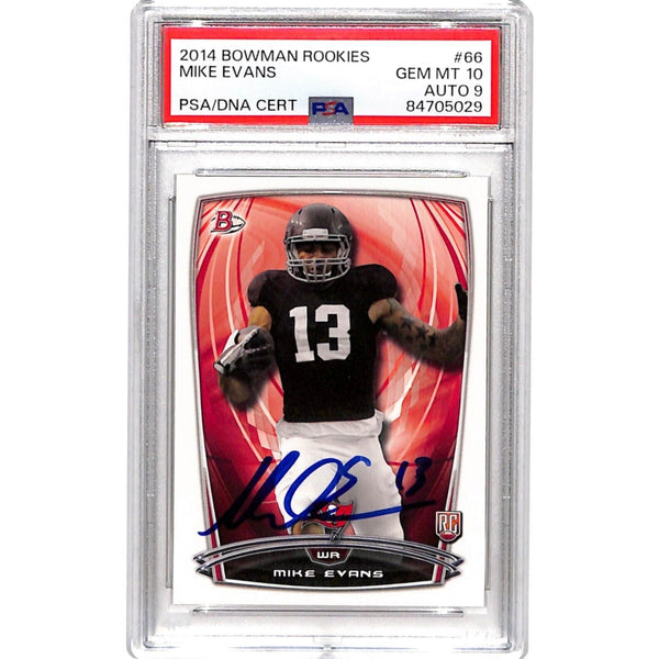 Mike Evans Signed 2014 Bowman #66 Trading Card Slab PSA 41041