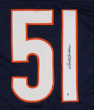 Dick Butkus Signed Chicago Bears Jersey (Beckett) 8xPro Bowl LB 1965-1972 / HOF