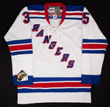 Mike Richter Signed N.Y. Rangers Jersey (Beckett) 1994 Stanley Cup Champs Goalie