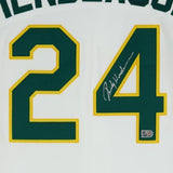 FRMD Rickey Henderson Athletics Signed Mitchell & Ness 1990 Authentic Jersey