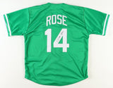 Pete Rose Signed Philadelphia Phillies St Patrick Day Spring Jersey (JSA COA)