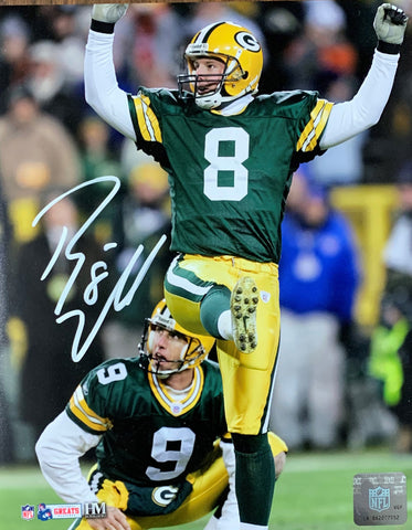 Packers Kicker RYAN LONGWELL Signed 8X10 Photo #1 AUTO