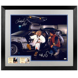 Michael J. Fox, Chris Lloyd Autographed Back to the Future 16x20 Framed Photo