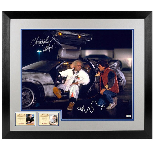 Michael J. Fox, Chris Lloyd Autographed Back to the Future 16x20 Framed Photo