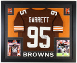 Myles Garrett Signed Cleveland Browns 35"x 43" Framed Jersey (Beckett) Def End
