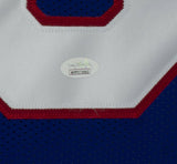 Lawrence Taylor Signed Framed 36x42 Custom Blue Pro Style Football Jersey JSA