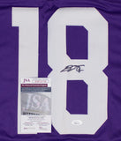 B J Ojulari Signed LSU Tigers Purple Jersey (JSA COA) Arizona Cardinals L.B.