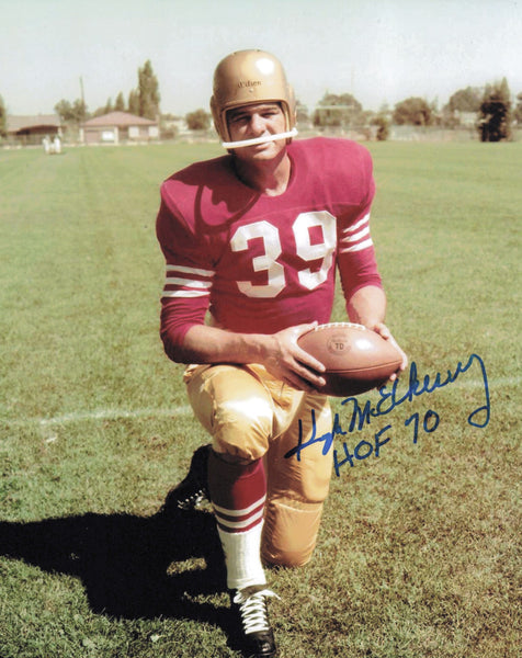 Hugh McElhenny Autographed 8x10 Photo San Francisco 49ers "HOF 70" SKU #245976