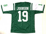 Keyshawn Johnson Signed New York Jets Green Jersey (JSA COA) 3xPro Bowl W.R.