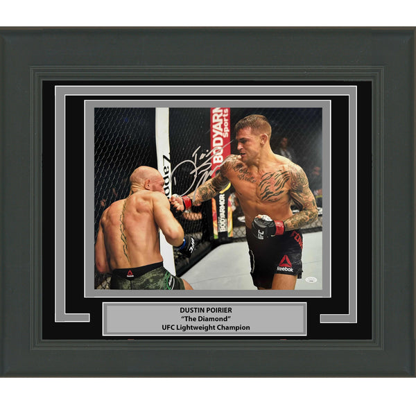 Framed Autographed/Signed Dustin Poirier UFC MMA 16x20 Photo JSA COA
