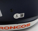 Bo Nix Autographed Navy Broncos 5280 Full Size Replica Speed Helmet Beckett COA