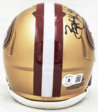 BRYANT YOUNG AUTOGRAPHED 49ERS GOLD MINI HELMET HOF 22 BECKETT WITNESS 215663