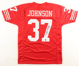Jimmy Johnson Signed San Francisco 49ers Jersey (Beckett) 5xPro Bowl Def. Back