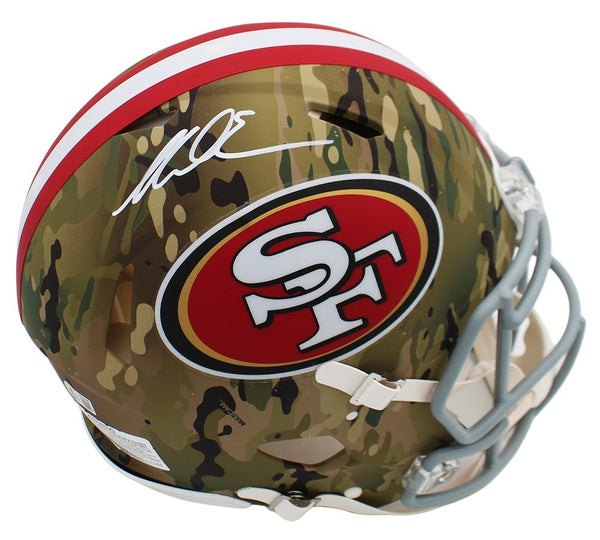 Mike Evans Signed San Francisco 49ers Speed Authentic Camo NFL Helmet