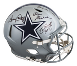 Cowboys (3) Pearson, Staubach & Dorsett Signed F/S Speed Proline Helmet BAS Wit