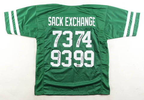 Gastineau, Klecko, Lyons & Salaam Signed New York Jets "Sack Exchange" (JSA COA)