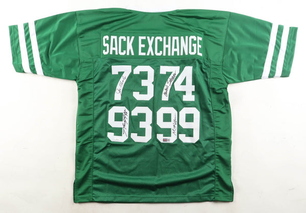 Gastineau, Klecko, Lyons & Salaam Signed New York Jets "Sack Exchange" (JSA COA)