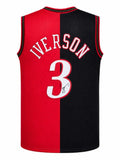 Allen Iverson Signed 76ers Black & Red M&N Swingman Basketball Jersey - (SS COA)