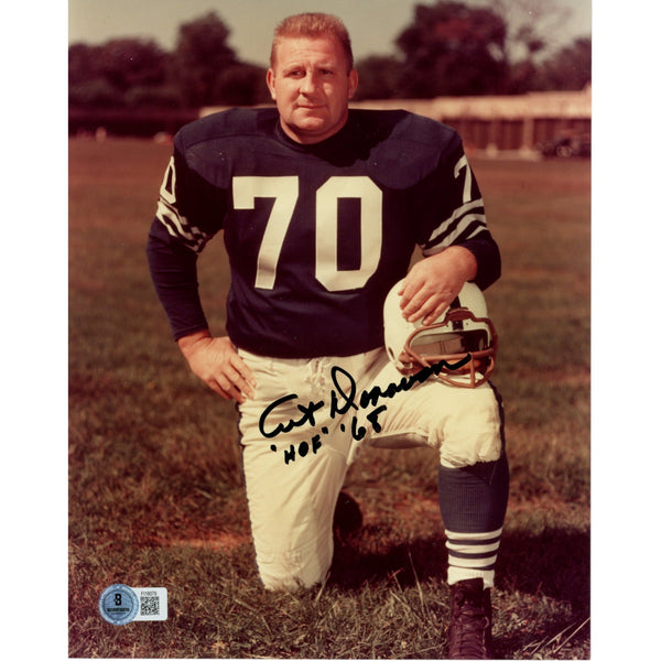 Art Donovan Autographed/Signed Baltimore Colts 8x10 Photo HOF Beckett 51614