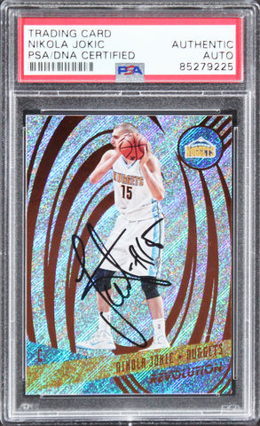 Nuggets Nikola Jokic Signed 2016 Panini Revolution #48 Base Card PSA/DNA Slabbed