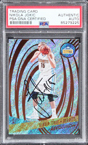 Nuggets Nikola Jokic Signed 2016 Panini Revolution #48 Base Card PSA/DNA Slabbed