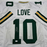 Autographed/Signed Jordan Love Green Bay White Football Jersey Beckett BAS COA