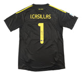 Iker Casillas Signed Real Madrid Black Adidas Soccer Jersey BAS