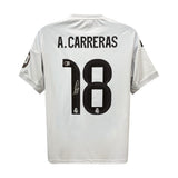 Alvaro Carreras Signed Real Madrid FC Home Soccer Jersey #18 with Beckett COA