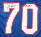 John Fina Signed Buffalo Jersey Inscribed "#Bills Mafia" (JSA) 1992 1st Round Pk