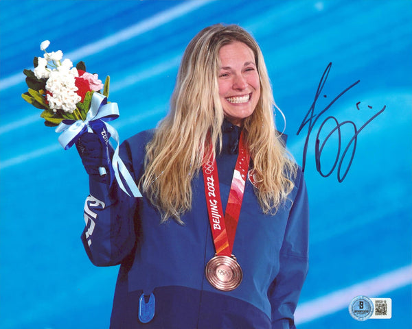 Jessie Diggins Olympic Skier Authentic Signed 8x10 Horizontal Photo BAS 2