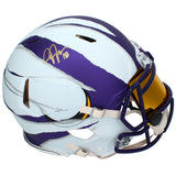 Justin Jefferson Autographed Vikings "Ripped" Speed Authentic Helmet Beckett