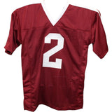 Johnny Manziel Autographed College Style Maroon Jersey Heisman TRI 43516
