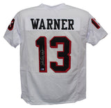 Kurt Warner Autographed AFL Iowa Barnstormers White XL Jersey Beckett 35838