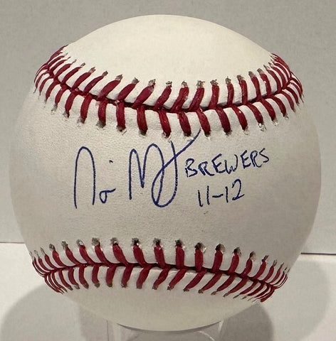 Brewers Outfielder NYJER MORGAN Signed Official MLB Baseball AUTO w/ Years - BAS