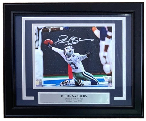 Deion Sanders Signed Framed 8x10 Dallas Cowboys Photo Fanatics