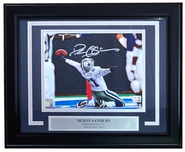 Deion Sanders Signed Framed 8x10 Dallas Cowboys Photo Fanatics