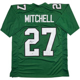 Autographed/Signed Quinyon Mitchell Philadelphia Kelly Green Jersey JSA COA