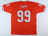 Warren Sapp Signed Tampa Bay Buccaneers Creamsicle Throwback Jersey (Beckett) DT