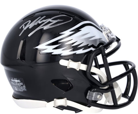 Dallas Goedert Autographed Eagles Alternate Black Speed Mini Helmet Fanatics