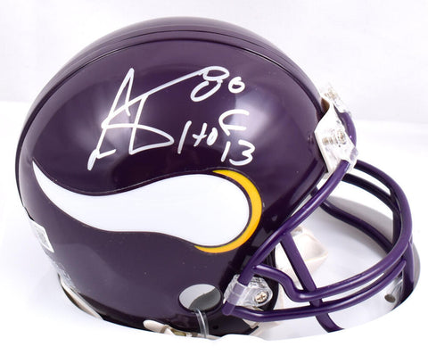 Cris Carter Autographed Minnesota Vikings 83-01 Mini Helmet w/HOF-Beckett W Holo